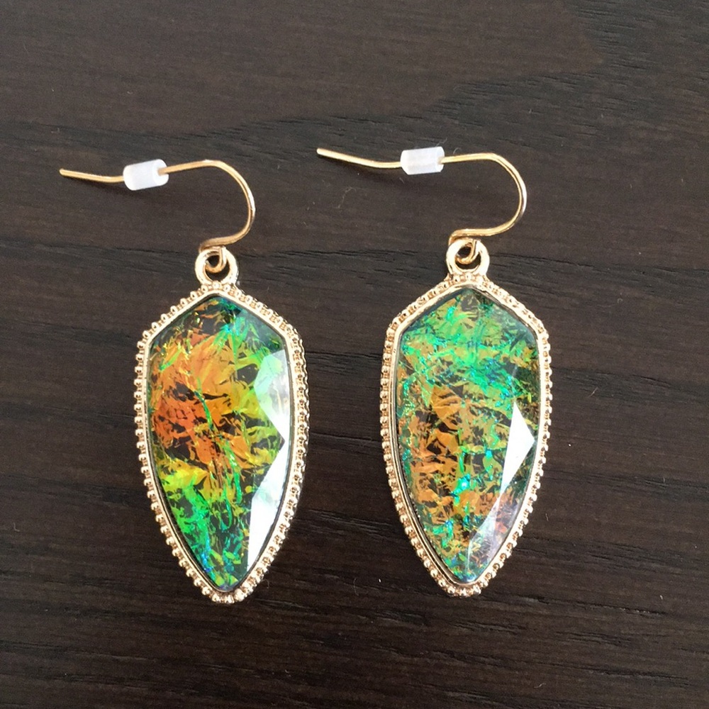 Opal Multicolor Drop Earrings